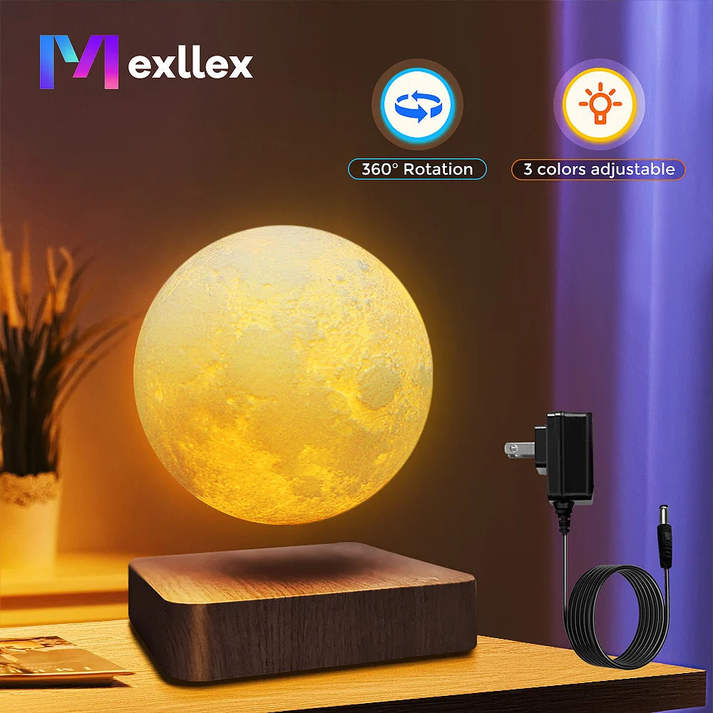 3D Levitating Moon Lamp & Wireless Charger
