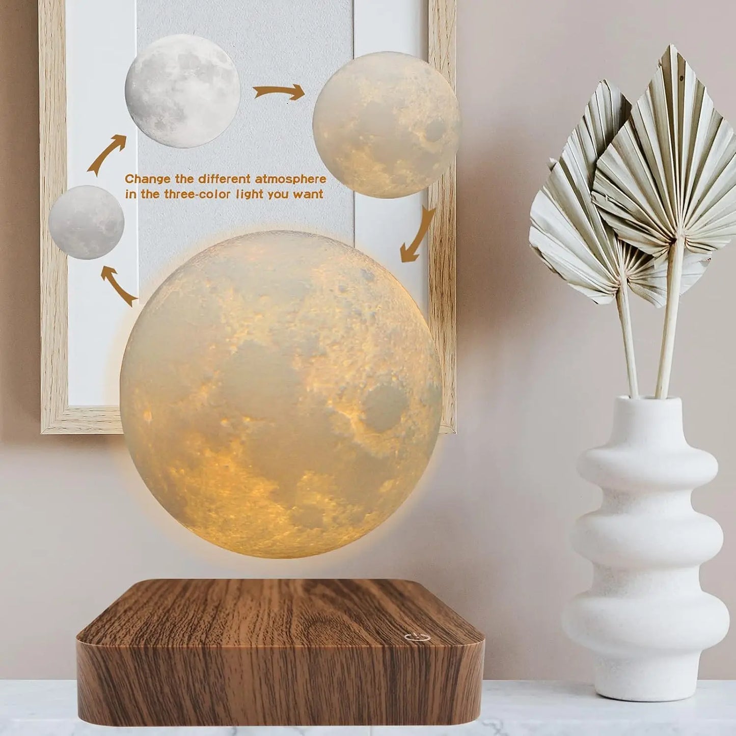 3D Levitating Moon Lamp & Wireless Charger
